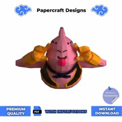 3D Majin Buu Wall Papercraft